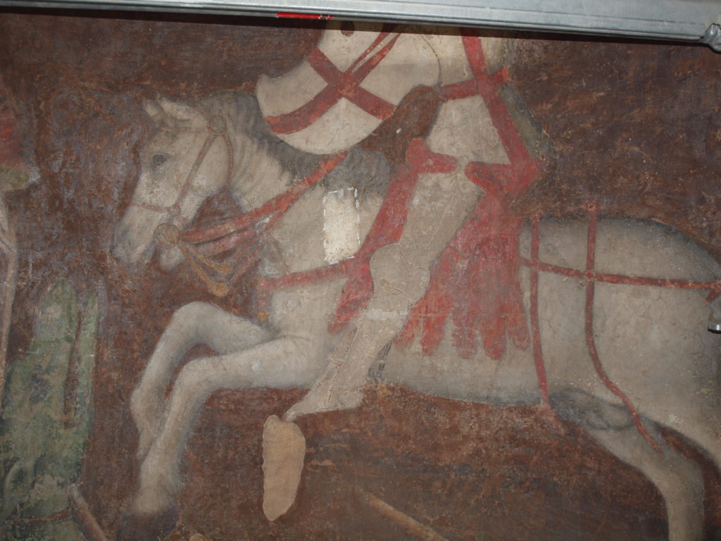 restauro degli affreschi prova di pulitura