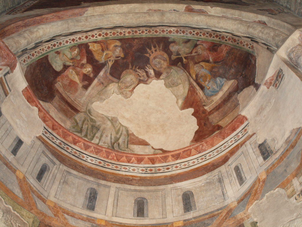 restauro degli affreschi zona absidale