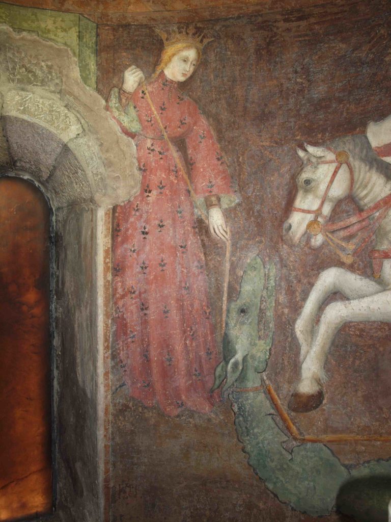 restauro degli affreschi particolare della principessa