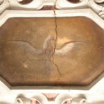 l'affresco della colomba prima del restauro