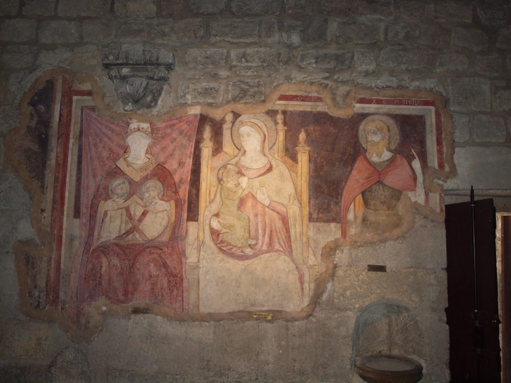 restauro degli affreschi madonna del latte dopo il restauro